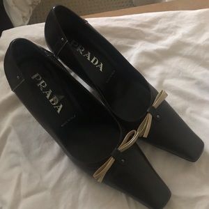 Prada bow heels